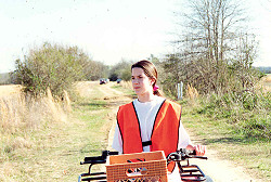 Jennifer Moore (Judson College biology major) working the hunt