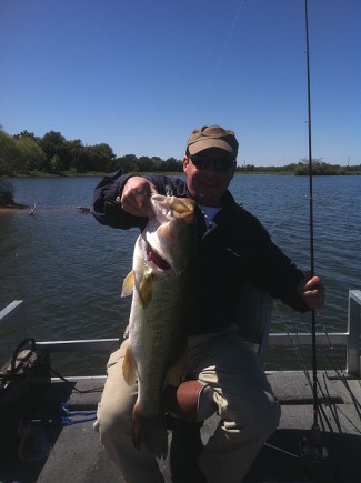 Chris Ryan with big club bass, March 2012