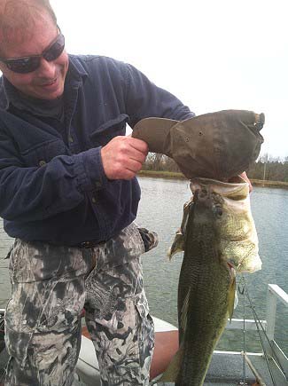 Chris Ryan of Birmingham with 12 Club bass, March 2012