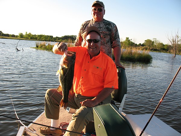 Ray Wilson with first bass caught from 16 ft. pondtoon