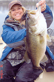 Kathey Smith with another big bass