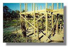 Snag Lake pier under construction